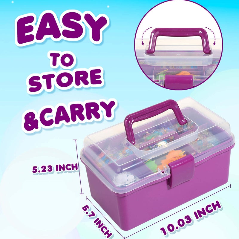 YITOHOP Arts Craft Supplies for Kids, 1000+ PCS Toddler DIY Craft Art Supply Set Include Pipe Cleaners, Pom Poms, Storage Box, 2026 Christmas Holiday Gift for 4-12 Years Old Boys and Girls - Image 4